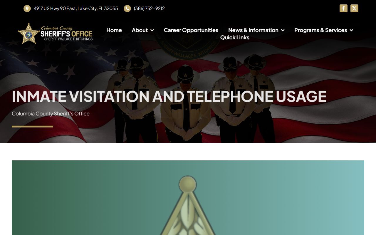 Columbia County jail visitation and telephone vendor transition notice from Securus to Smart Communications